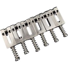 6PCS 10.5MM Guitar Bridge Roller Saddles – Brass Tremolo Bridges Saddle With Steel Roller For Fender Telecaster Tele Stratocaster Strat ST TL Style Electric Guitar (10.5 Roller BR)