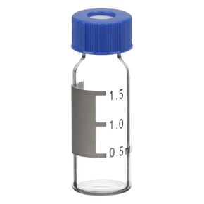 قوارير stonylab Autosampler، قوارير عينات كروماتوغرافيا للغاز أو السائل اللوني لقوارير مساحة الرأس مع بطانات غطاء، 100 عبوة، شفافة، 1.5 مل