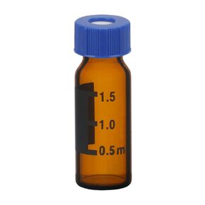 قوارير stonylab Autosampler، قوارير عينات كروماتوغرافيا لقوارير مساحة الرأس لأخذ عينات كروماتوغرافيا غازية أو سائلة مع بطانات غطاء، 100 عبوة، بني، 1.5 مل