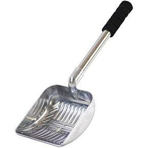 Cat Litter Scoop – Large Sized 2 in 1 Sifter and Scoop – Long Handled Litter Box Scooper – Aluminum Metal with Soft Grip Handle (16")