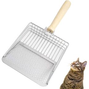 Cat Litter Scooper Accessories for Indoor Cats Heavy Duty Metal Kitty Litter Scoop for Litterbox Multicat Shovel Scoop Filter for Kitty Litter