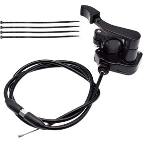 7/8'' 22mm Thumb Throttle Cable Accelerator Control Handle Assembly Replacement for 50cc 70cc 90cc 110cc 125cc 250cc TaoTao ATV Quad Go Kart Pit Bike (with 4 Cable Ties)