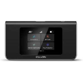 GlocalMe Mini Turbo 4G LTE Mobile Hotspot, No SIM Card Needed, Portable WiFi Hotspot Unlock Device for Home or Travel in 150+ Countries,Smart Local Network Auto-Selection,with US 8GB&Global 1GB Data