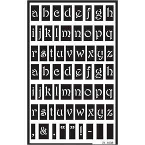 Armour Etch Over N Over Stencil Lower Case