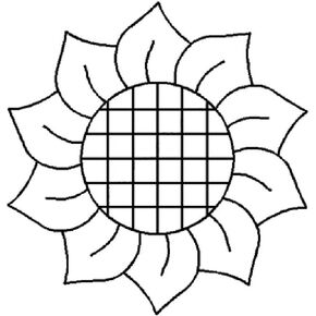 8" Sunflower Quilting Stencil - 124
