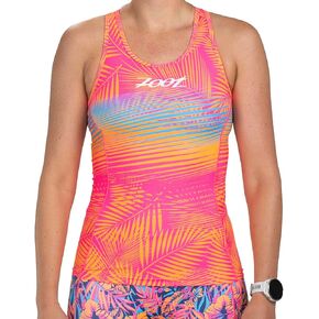 Zoot Women’s LTD Racerback Triathlon Tank Top, Sleeveless Tank for Racing & Endurance Training, Built-in Bra & Rear Pockets