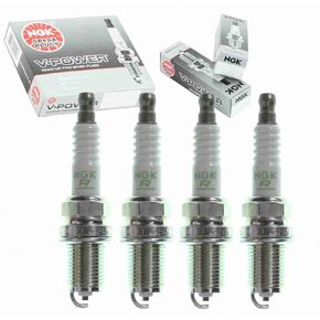 4 pc NGK V-Power Spark Plugs compatible with Scion xB 2.4L L4 2008-2012