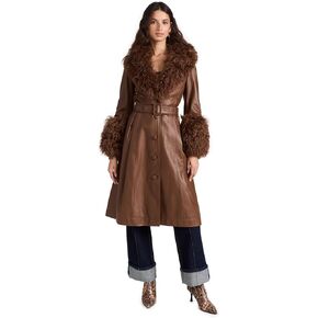 Women's Foxy Shearling Trench Coat