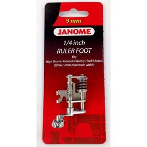 Janome 1/4" Ruler Foot for High Shank Models (9mm or 7mm Maximum Width)