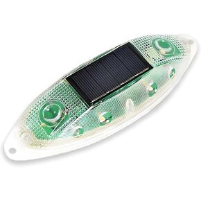 Aolyty Solar Strobe ضوء تحذير في الهواء الطلق مقاوم للماء مشرق للسلامة الشمسية وامض علامات الطريق الخفيفة لموقع البناء، حركة المرور، الرصيف، البحرية، علامة التوقف (أخضر)