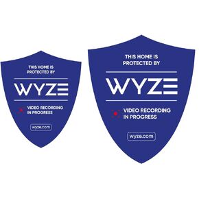 WyzeCam UV Waterproof Reflective Security Stickers, Video Surveillance Sticker Signs Outdoor, Pack of 2 (8.5" x 10" and 10" x 12")