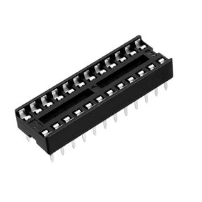 uxcell 20pcs DIP IC Chip Socket Adaptor Solder Type 2.54mm Pitch Dual Row 24 Flat Pin 7.62mm Row Pitch