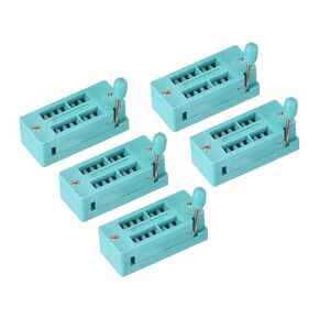 PATIKIL Universal IC Test ZIF Socket 14 Pin 3.0mm Pitch for Microcontroller, Chip, Breadboard, Program IC's, 5 Pack