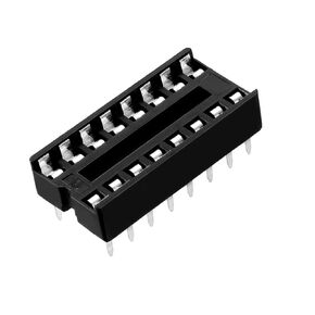 uxcell 10pcs DIP IC Chip Socket Adaptor 2.54mm Pitch 7.6mm Row Pitch 2 Row 16 Flat Pins Soldering