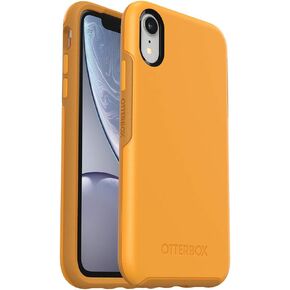 حافظة OtterBox iPhone XR Symmetry Series - سوداء، أنيقة للغاية، متوافقة مع الشحن اللاسلكي، حواف مرتفعة تحمي الكاميرا والشاشة