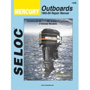 Sierra International Seloc Manual 18-01406 Mercury Outboards Repair 1965-1989 40-115 HP 3-4 Cylinder 2 Stroke Model