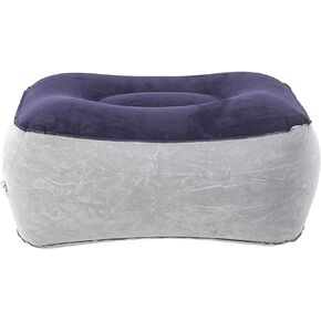 PVC Inflatable Foot Pad Pillow,Travel Foot Rest Flocking Pillow Relax Cushion