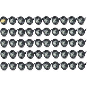 ميركات (عبوة من 50) 3/4 بوصة عدسة مدخنة مستديرة صغيرة كهرماني LED مؤشر جانبي للتخليص الأمامي والخلفي شاحنة خفيفة شاحنة فان قارب مقطورة حافلة مع الحلقات 12 فولت تيار مستمر in Kuwait