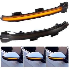LED Side Mirror Turn Signal Lights for VW Golf 5 EOS GTI Jetta MK5 Passat, Sequential Lamps Smoke Cover Lens