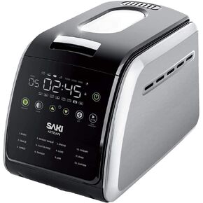 SAKI 3 LB Large Bread Maker Machine, 12-in-1 Programmable Large Bread Machine, with Nonstick Ceramic Bread Pan & Large Digital Touch Panel, 3 Loaf Sizes with 3 Crust Colors Options, Keep Warm Mode