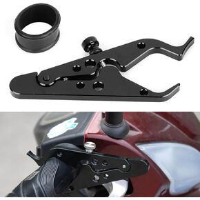 Zerone Motorcycle Cruise Control, Motorcycle Throttle Lock Throttle Assist Wrist/Hand Grip Lock Clamp Motorcycle Throttle Lock with Ring Protect Fits Most Any Bike