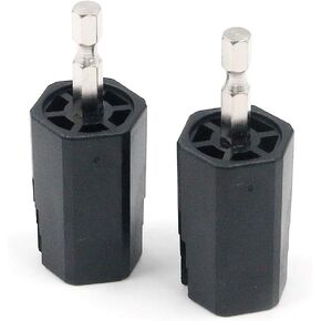 2Pcs Guitar String Winder Head Hex Electric Drill Tuning Peg Puller Repair Maintenance DIY Tool Accessories for Electric Acoustic Guitar Bass (Black)