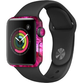 غلاف MightySkins متوافق مع Apple Watch Series 2 مقاس 38 ملم - لهب غامض أحمر | غطاء ملتف واقٍ ومتين وفريد ​​من نوعه من الفينيل | سهل التطبيق والإزالة وتغيير الأنماط | صنع في الولايات المتحدة الأمريكية