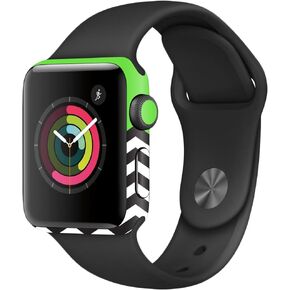 MightySkins Skin Compatible with Apple Watch Series 2 38mm - Lime Chevron | Protective, Durable, and Unique Vinyl Decal wrap Cover | Easy to Apply, Remove, and Change Styles | Made in The USA