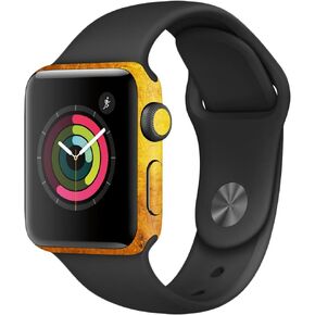 MightySkins Skin Compatible with Apple Watch Series 2 38mm - Textured Gold | Protective, Durable, and Unique Vinyl Decal wrap Cover | Easy to Apply, Remove, and Change Styles | Made in The USA