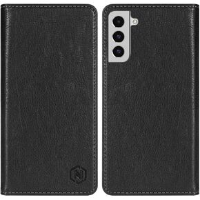 for Samsung Galaxy S22 Wallet Case with [RFID Blocking] Card Slot Stand Strong Magnetic Flip Fold Leather Protective Phone Case for Samsung Galaxy S22 Case Wallet(6.1 inch-Brown)