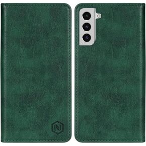 for Samsung Galaxy S22 Wallet Case with [RFID Blocking] Card Slot Stand Strong Magnetic Flip Fold Leather Protective Phone Case for Samsung Galaxy S22 Case Wallet(6.1 inch-Brown)