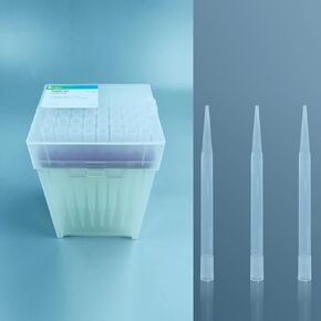 1000ul Pipette Tips - Universal Pipette Tips - Racked, RNase/DNase Free & Pyrogen Safe, Blue, 96 Tips/Rack