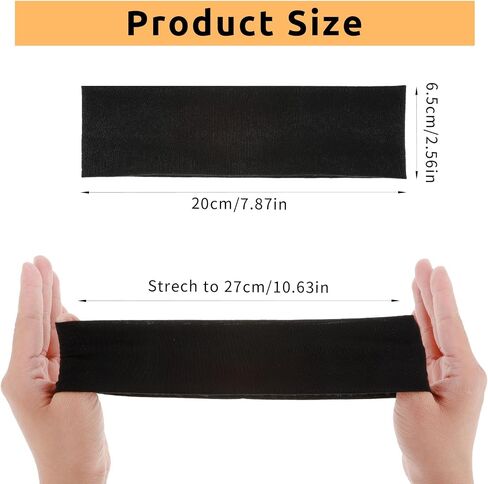 Sibba Elastic Headbands 6 Pcs Plain Sweat Wicking Headband Soft Stretchy Hair Ties Non Slip Headpiece Cottons Hair Kerchief Head Band Fit Mens, Womens, Sports, Yoga in Saudi Arabia