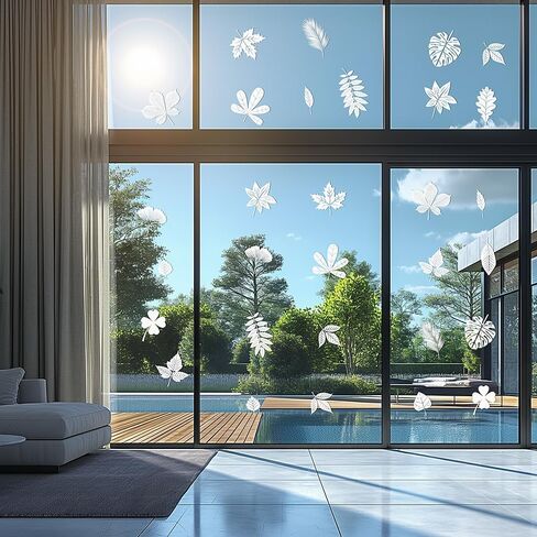 ملصقات النوافذ لمنع ضربات الطيور، منع ضربات نافذة الطيور، 16 قطعة من ملصقات النوافذ للنوافذ الزجاجية، ملصقات النوافذ المضادة للتصادمات على الطيور، اختيار ذكي لتزيين المنزل، وتزيين الكوخ in Kuwait