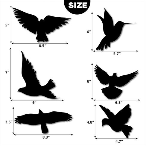 Anti Collision Window Clings Bird Strike Prevention Window Stickers Decals Static Stickers Prevent Bird Strikes on Window Glass - Clear Hummingbird in Saudi Arabia