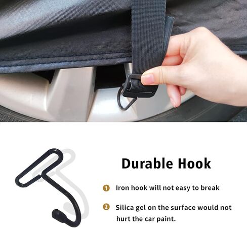 SEAZEN Car Cover Waterproof All Weather, Outdoor Car Covers for Automobiles, UV Snow Wind Protection, Compatible with Honda Civic, Toyota Corolla/Prius ​Hyundai Elantra etc. (Length Up to 185") in Saudi Arabia