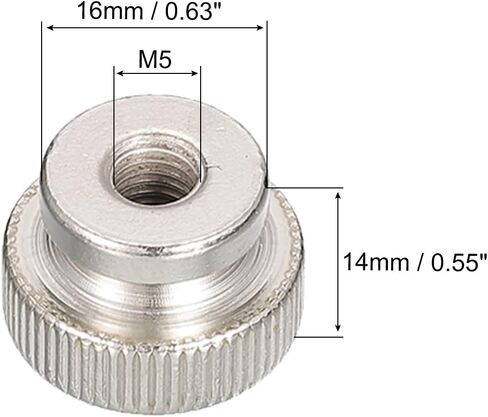 صواميل إبهام مخرشة من uxcell، قطعتان M3 x D13mm x H13mm من الفولاذ الكربوني مع فتحة عمياء عالية الياقة وصواميل إبهام مخرشة لأجزاء الطابعة ثلاثية الأبعاد in Saudi Arabia