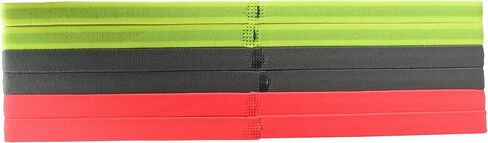 Nike Women's Swoosh Sport Headbands 6PK Volt/Cool Grey/Hot Punch Size One Size in Kuwait