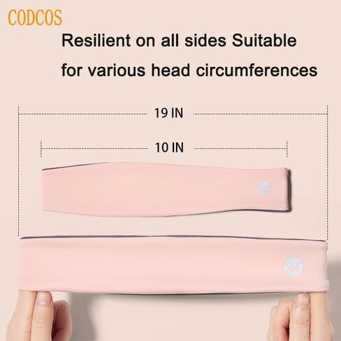 Women's Ice-feeling Sports Headband Ice-silk Fabric Moisture Wicking Breathable Cooling Comfortable Fit Wraps Hair Fashion Double-color Sweatband For Girls Fitness Running Tennis Yoga Workout Hairband in Saudi Arabia