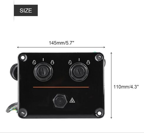 Dual Key Switch Panel Kit, 6K1-82570-08-00 12V 0.1W Dual Engine Key Switch Panel Switch Assembly Replacement Fit for Yamaha Outboard Double Vertical Control Engines in Saudi Arabia