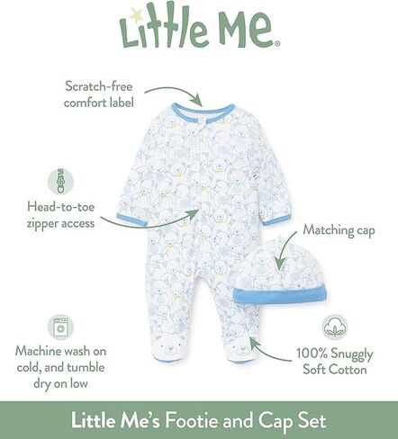 Little Me Baby-boys Footie و HatFootie in Saudi Arabia