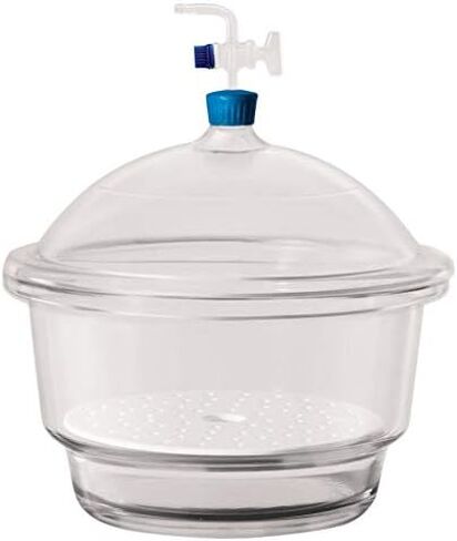 BOROSIL 3083042 مكنسة تجفيف، محبس مع مغزل Ptfe ولوحة بورسلين، 150 مم، بوروسيليكات، 100 مم فلوريدا. أونصة، زجاج البورسليكات in Kuwait