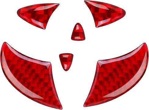 Compatible with Car Rear Tailgate Emblem Logo Trim Accessories Carbon Fiber Emblem Badge Decal Cover Sticker for Toyota RAV4 2020-2024 Black in Kuwait