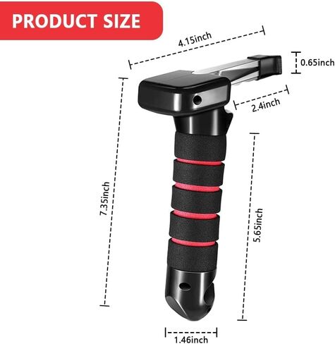 3-in-1 Vehicle Support Handles - Portable Car Door Assist Handles with Seatbelt Cutter and Window Breaker - Ideal Gift for Elderly and Handicapped in Saudi Arabia