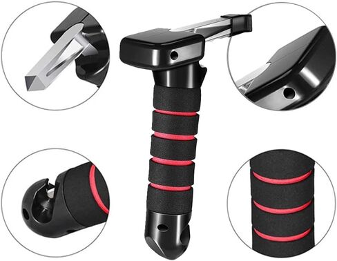 3-in-1 Vehicle Support Handles - Portable Car Door Assist Handles with Seatbelt Cutter and Window Breaker - Ideal Gift for Elderly and Handicapped in Saudi Arabia
