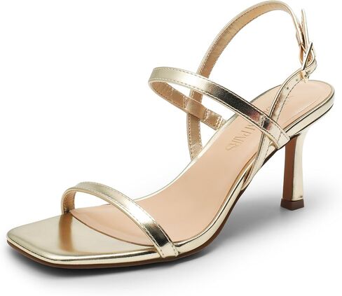 DREAM PAIRS Womens Slingback Heels Square Open Toe Strappy Sandals Ankle Strap High Heeled Dressy Shoes in Kuwait