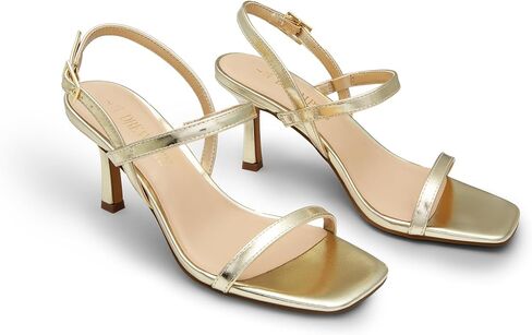 DREAM PAIRS Womens Slingback Heels Square Open Toe Strappy Sandals Ankle Strap High Heeled Dressy Shoes in Kuwait