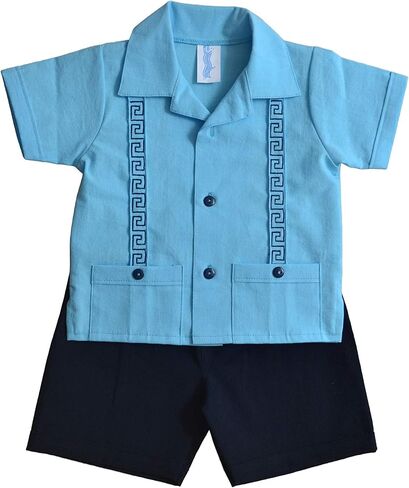 Baby Guayabera Set, (Short & Shirt) 2 Pcs in Saudi Arabia
