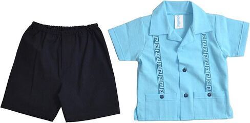 Baby Guayabera Set, (Short & Shirt) 2 Pcs in Saudi Arabia