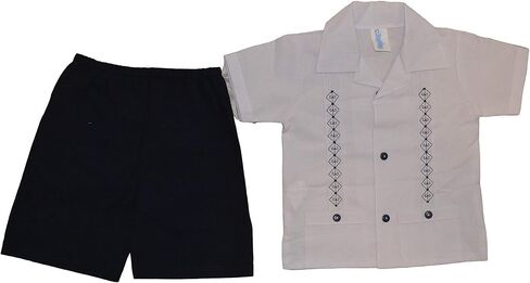 Baby Guayabera Set, (Short & Shirt) 2 Pcs in Saudi Arabia
